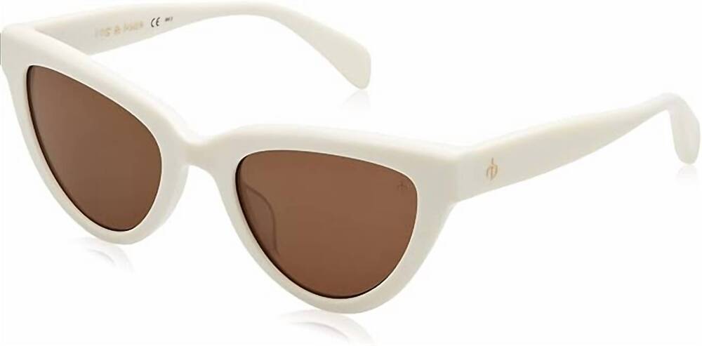 NEW RAG & BONE women's rnb1072/s 0vk6 sunglasses in white/ dark brown